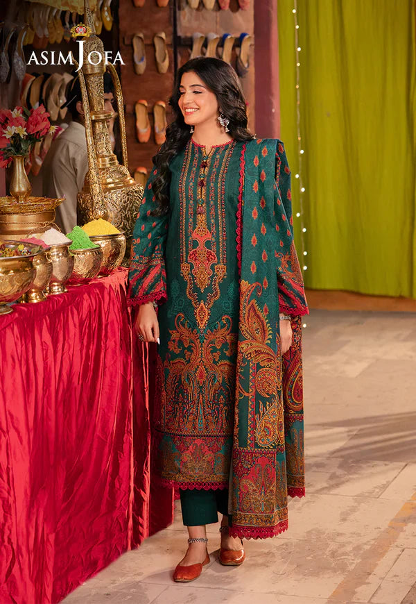 Winter 3PC Karandi Digital Print Dress - KP33402
