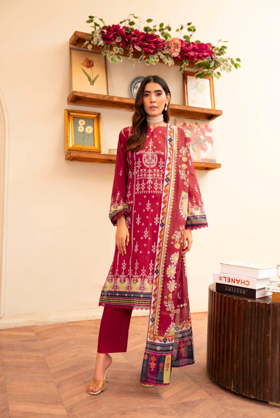 Elegant 3 Piece Embroidered Lawn Suit