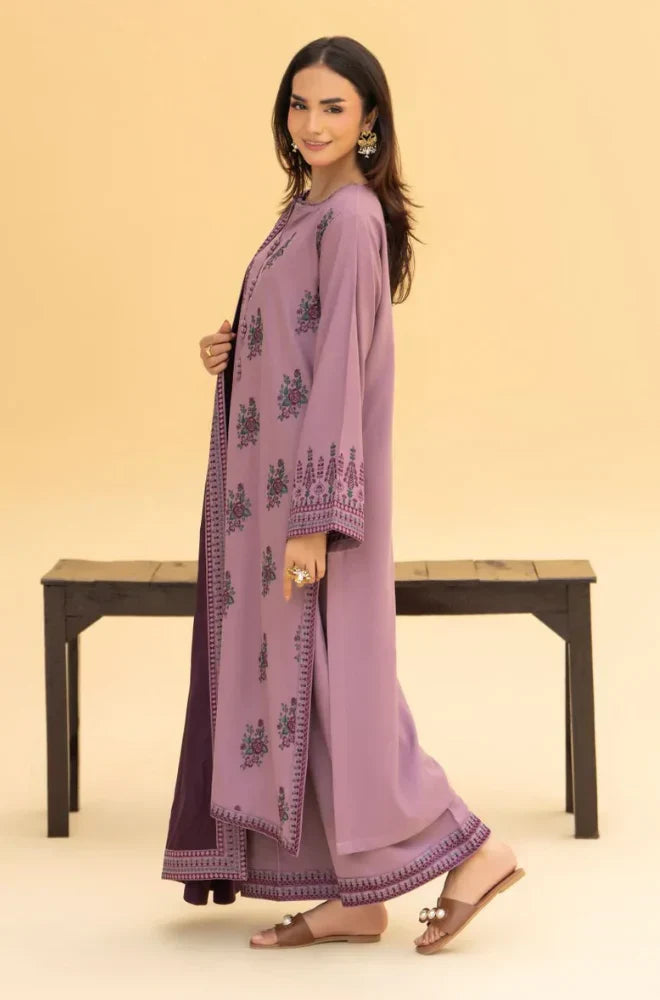 Winter 3PC Dhanak Embroidered Suit - KP33132