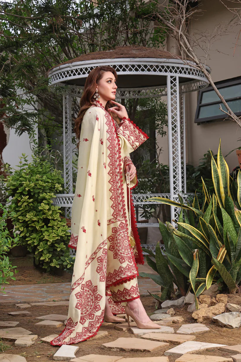 Winter 3PC Dhanak Embroidered Suit - kp3383