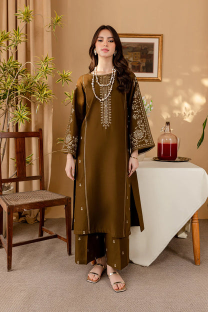 Winter 2PC Dhanak Embroidered Suit - KP3373