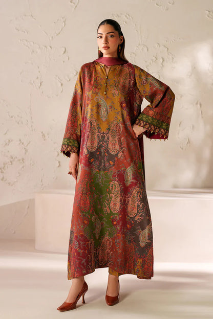 Winter 3PC Karandi Digital Print Dress - KP33405