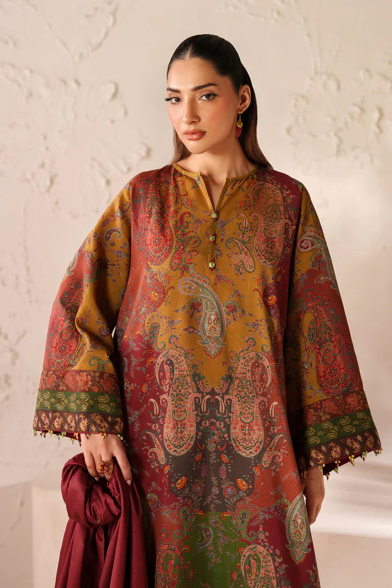 Winter 3PC Karandi Digital Print Dress - KP33405
