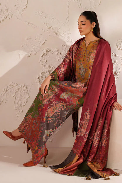 Winter 3PC Karandi Digital Print Dress - KP33405