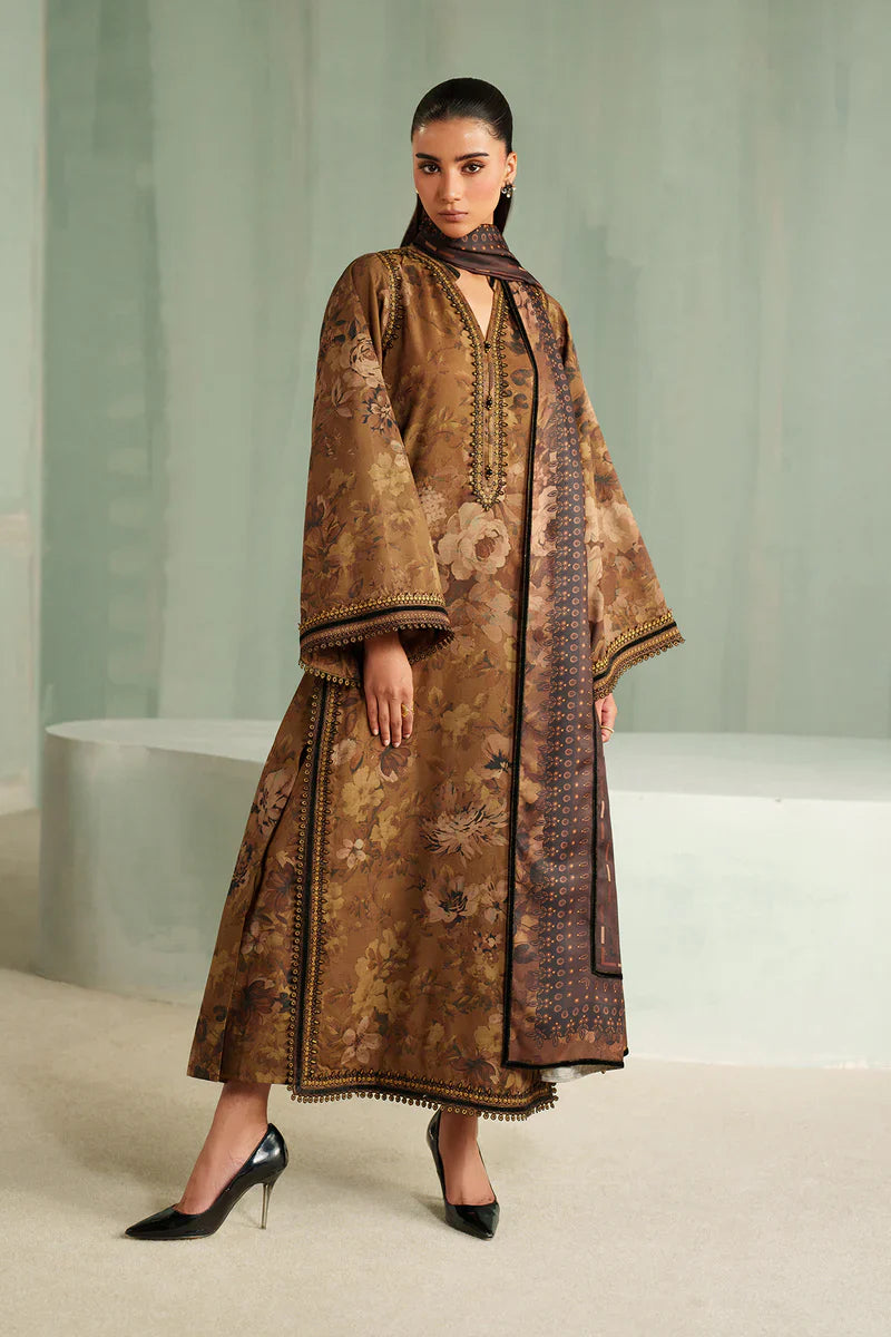 Winter 3PC Karandi Digital Print Dress - KP33146