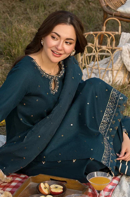 Summer 3PC Lawn Embroidered with Sequence work Suit - KP1119