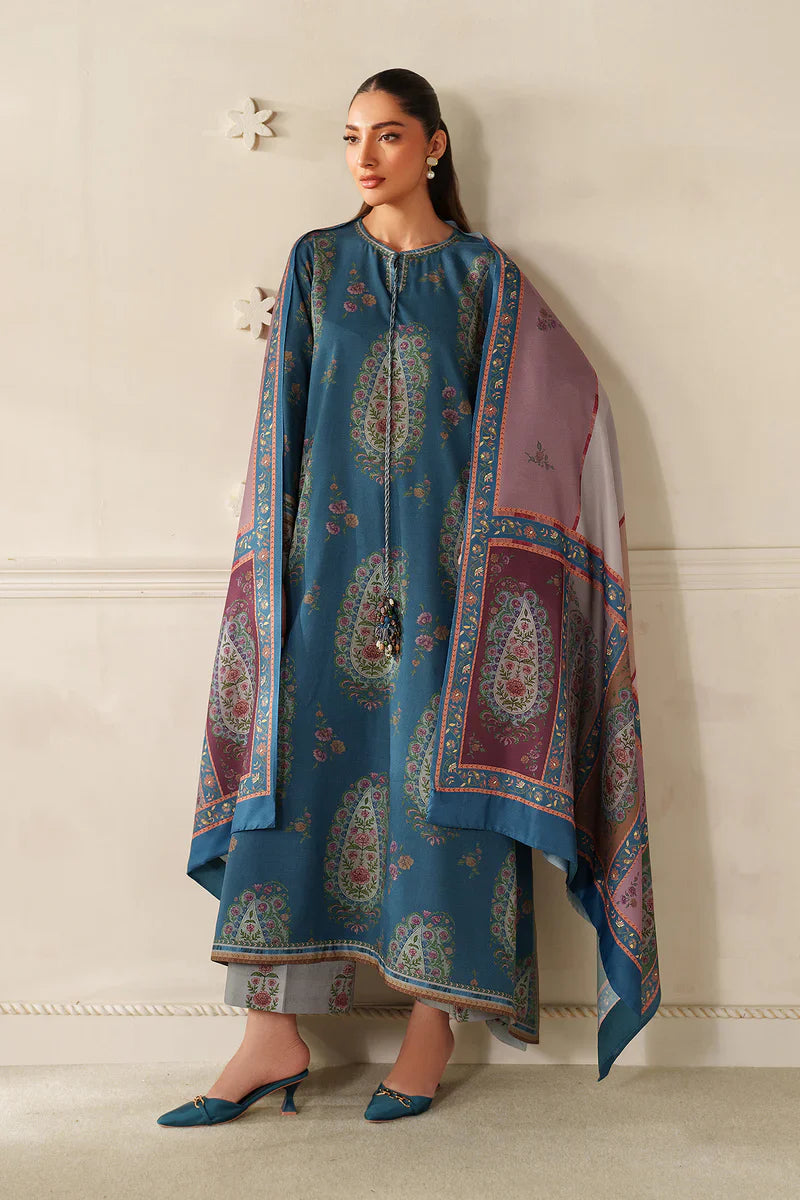 Winter 3PC Karandi Digital Print Dress - KP33139