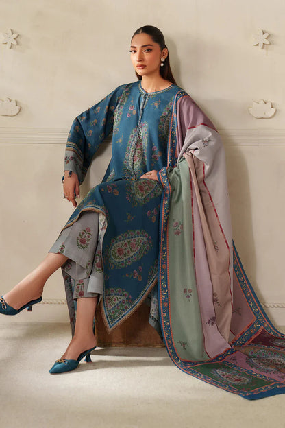 Winter 3PC Karandi Digital Print Dress - KP33139