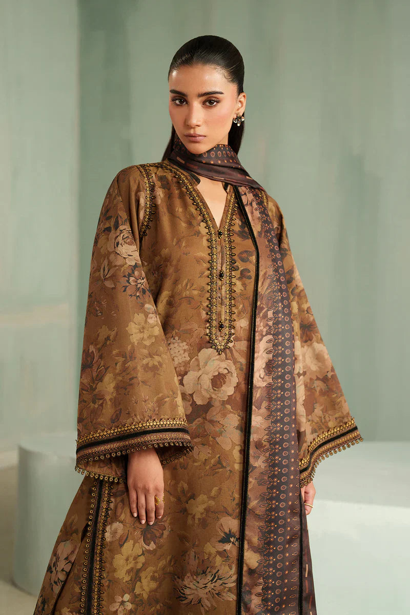 Winter 3PC Karandi Digital Print Dress - KP33146