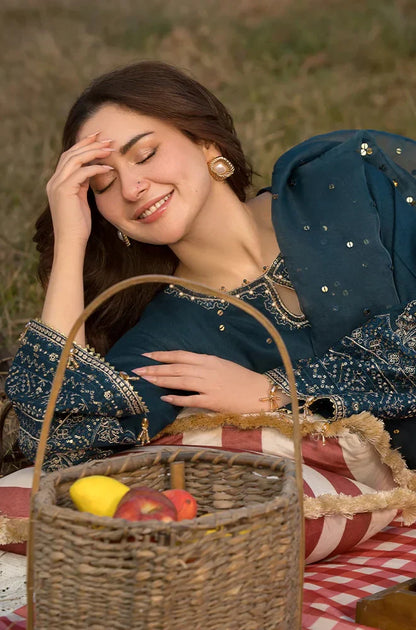 Summer 3PC Lawn Embroidered with Sequence work Suit - KP1119