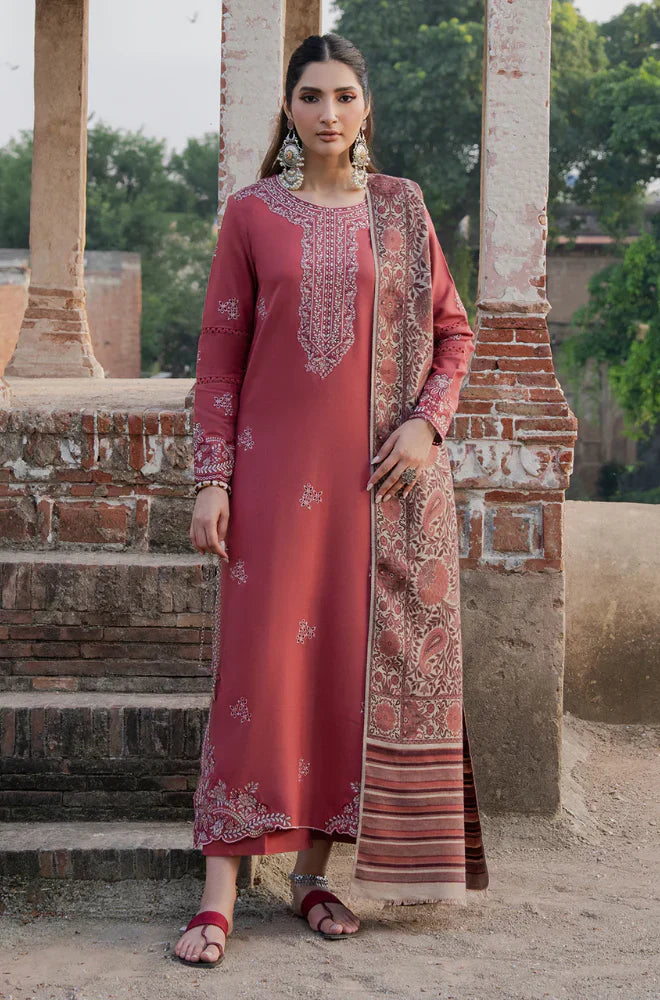 Winter 3PC Dhanak Embroidered Suit - KP33133