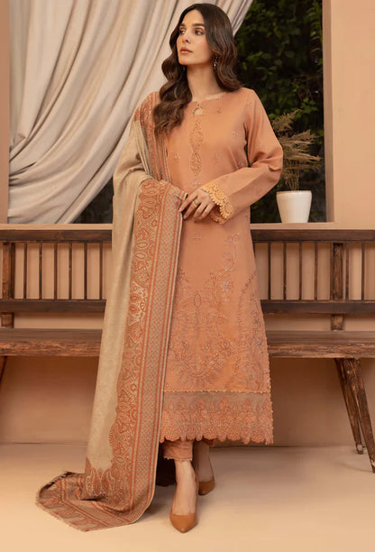 Winter 3PC Dhanak Embroidered Suit - kp3398