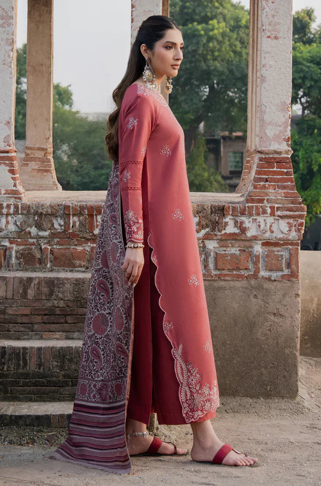 Winter 3PC Dhanak Embroidered Suit - KP33133
