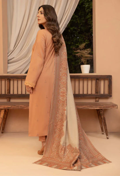 Winter 3PC Dhanak Embroidered Suit - kp3398