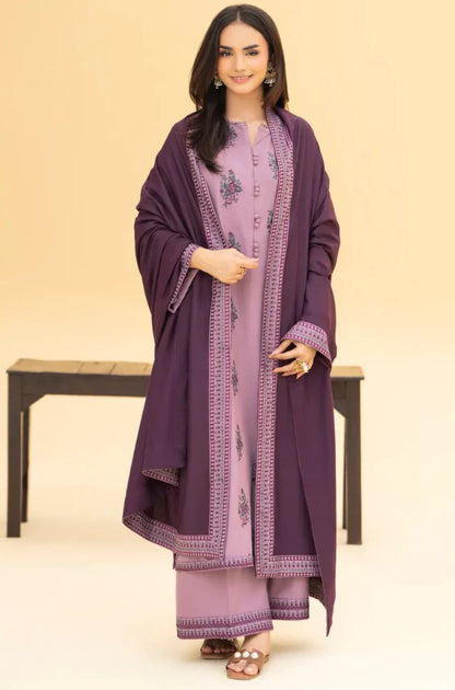 Winter 3PC Dhanak Embroidered Suit - KP33132