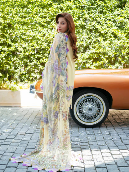 SUMMER 3PC Lawn ChickenKari Embroidered Suit-KP1160