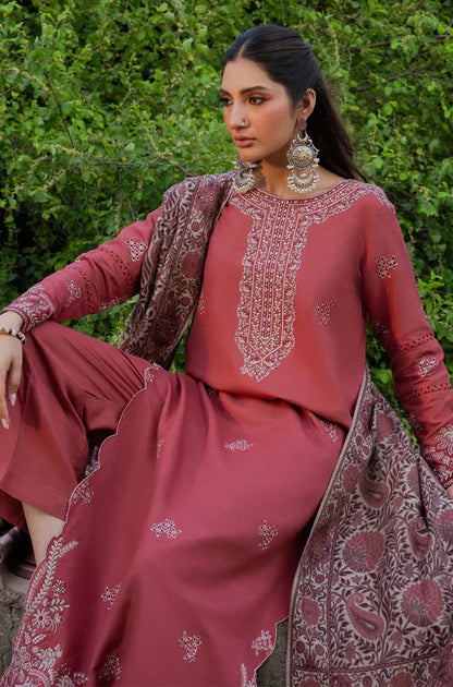 Winter 3PC Dhanak Embroidered Suit - KP33133