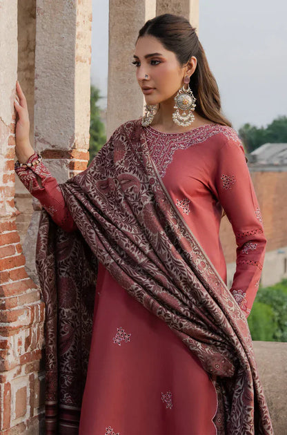 Winter 3PC Dhanak Embroidered Suit - KP33133