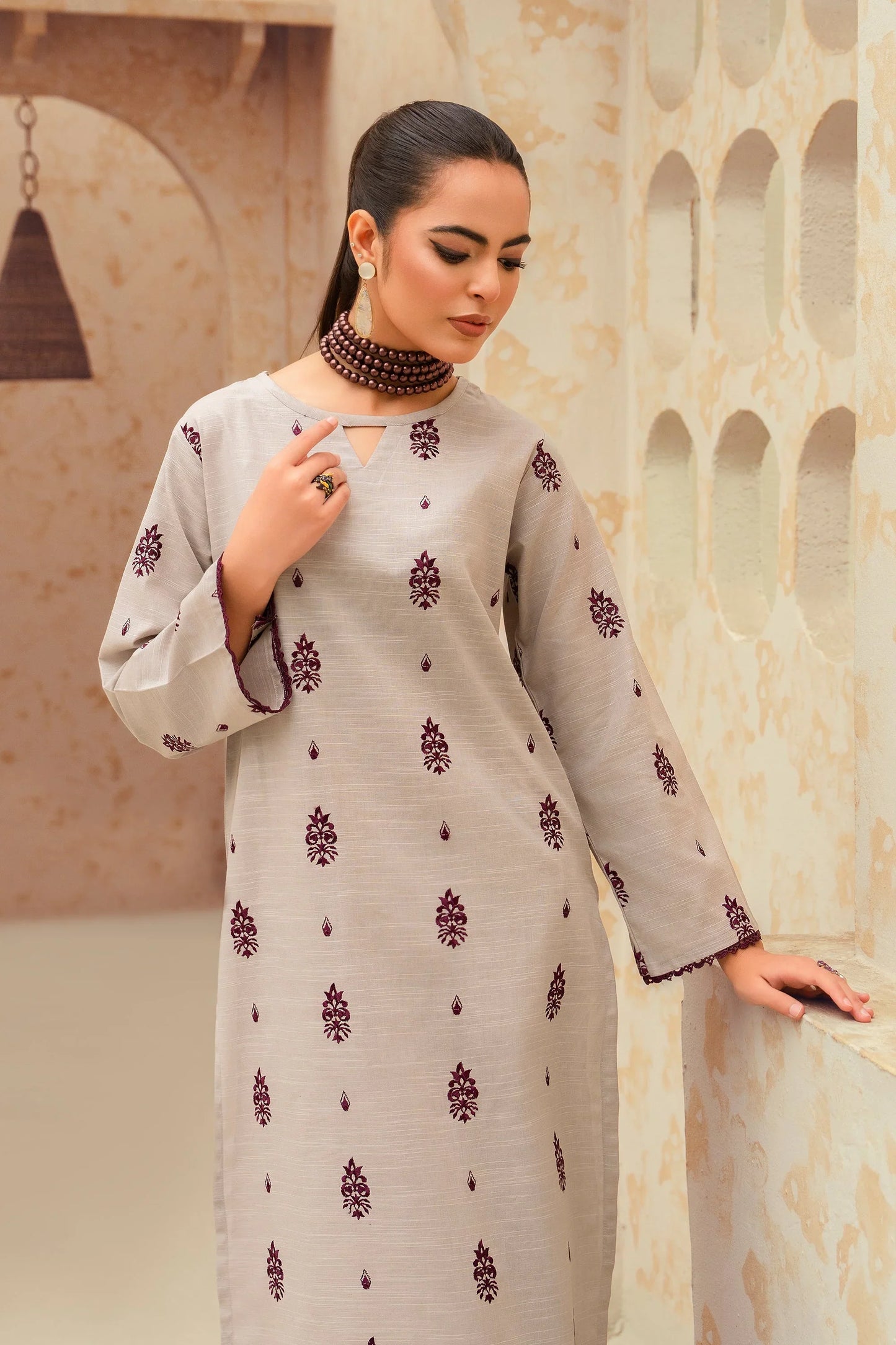 winter  3pc Embroidered Suit - kp550