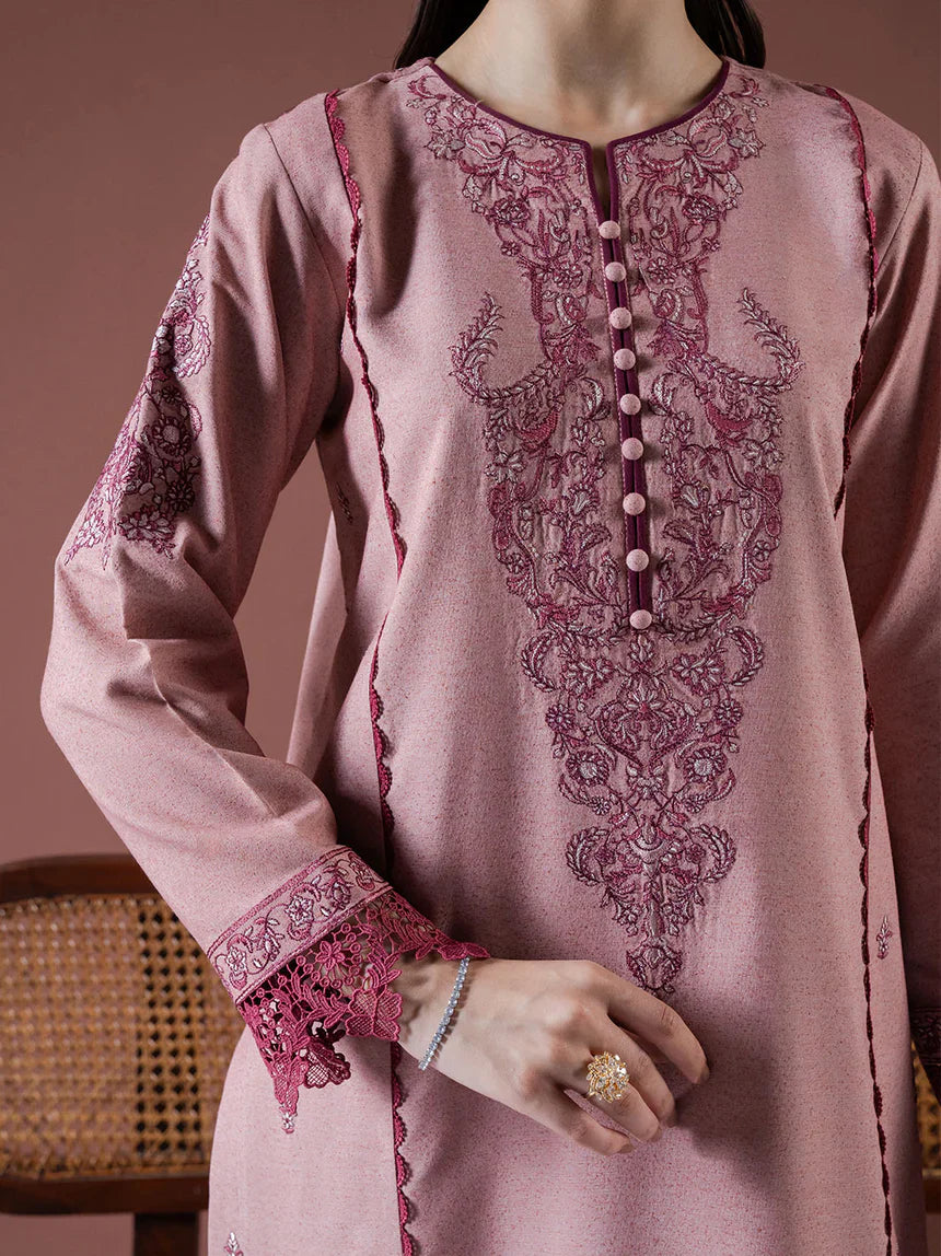Winter  3PC Dhanak Embroidered Suit - kp3384