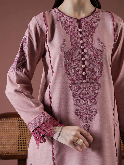 Winter  3PC Dhanak Embroidered Suit - kp3384