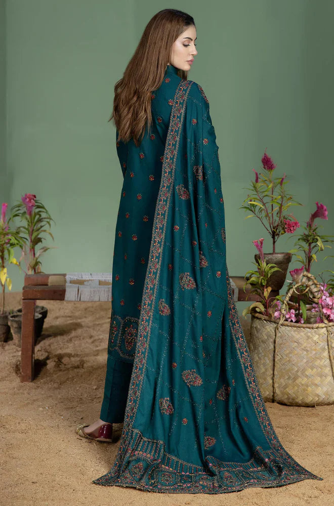 Winter 3PC Dhanak Embroidered Suit - kp3316