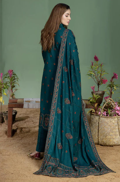 Winter 3PC Dhanak Embroidered Suit - kp3316
