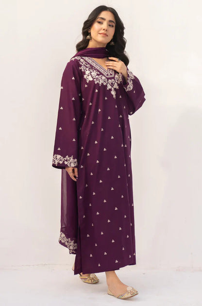 Summer 3PC Lawn Embroidered Suit - kp1112