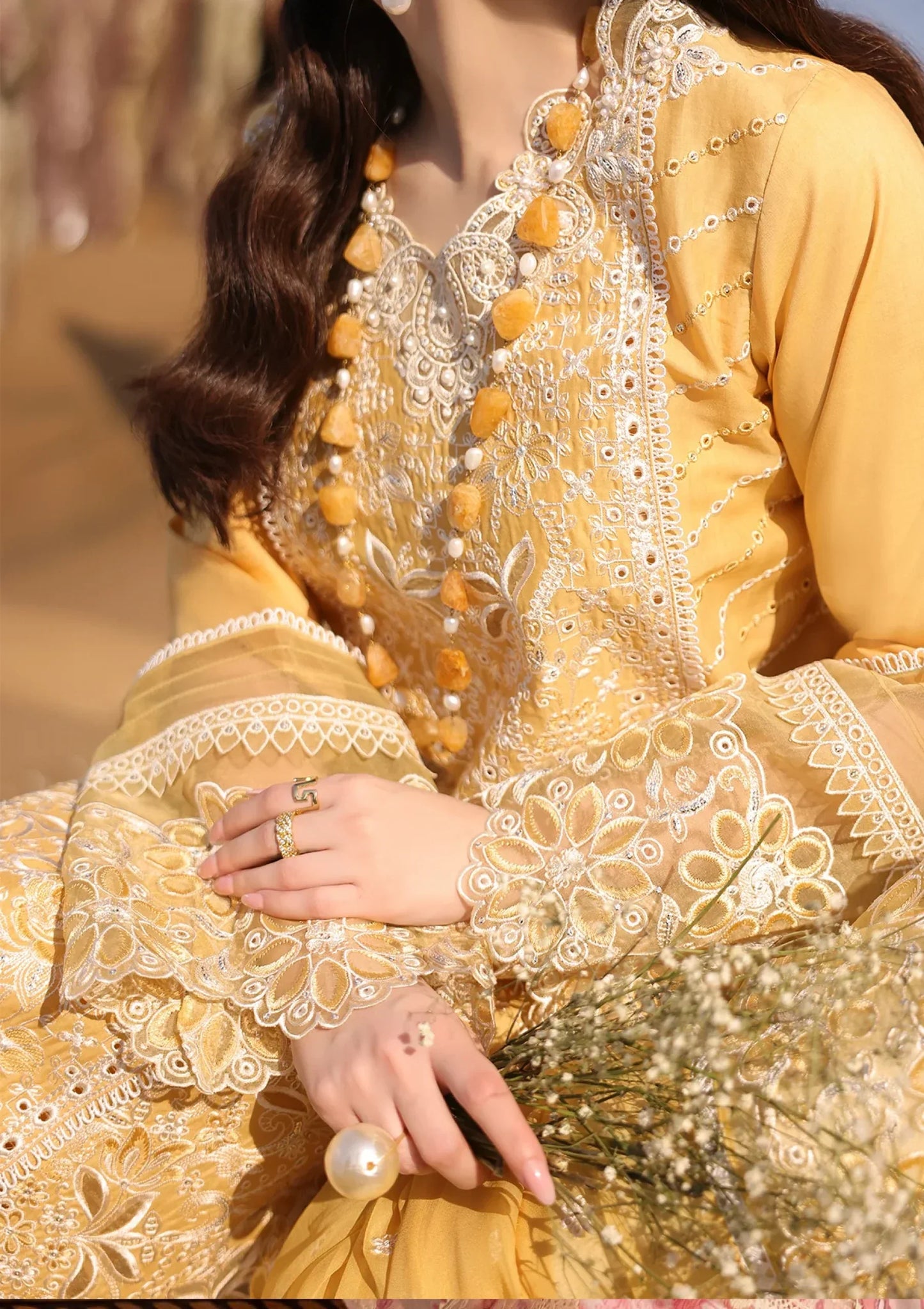 Summer 3PC Lawn Chikenkari Embroidered Shirt - KP1108