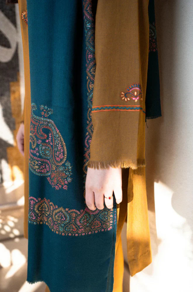 Winter 3PC Dhanak Embroidered Suit - KP3354