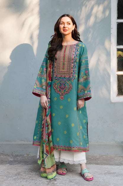 Winter 3PC Dhanak Embroidered Suit - kp3315