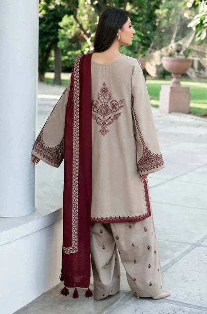 Winter 3PC Dhanak Embroidered Suit - kp3324