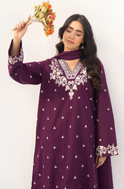 Summer 3PC Lawn Embroidered Suit - kp1112