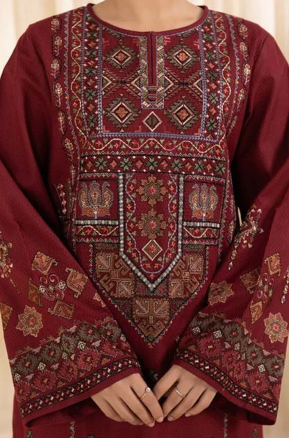 Winter 3PC Dhanak Embroidered Suit - kp3363