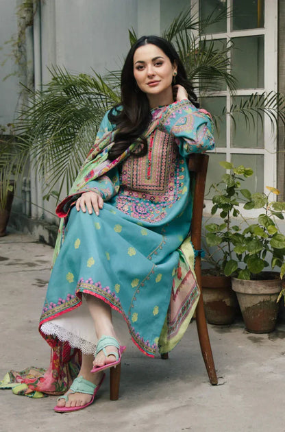 Winter 3PC Dhanak Embroidered Suit - kp3315