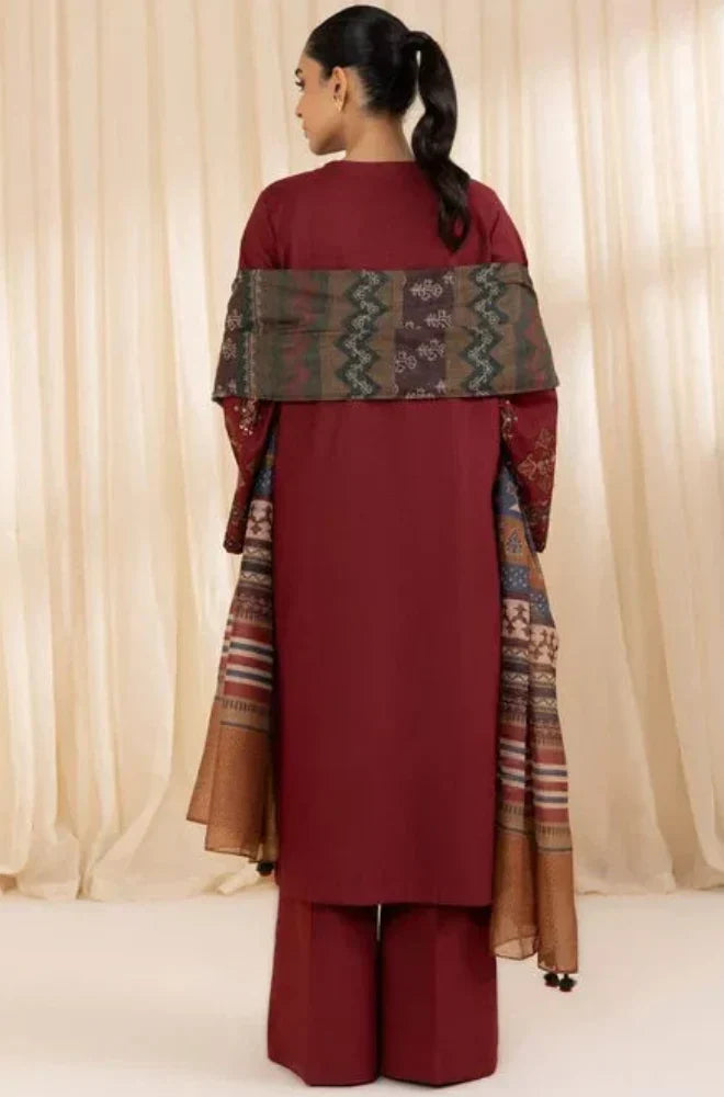 Winter 3PC Dhanak Embroidered Suit - kp3363