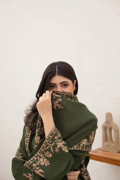 Winter 3PC Dhanak Embroidered Suit - kp3340