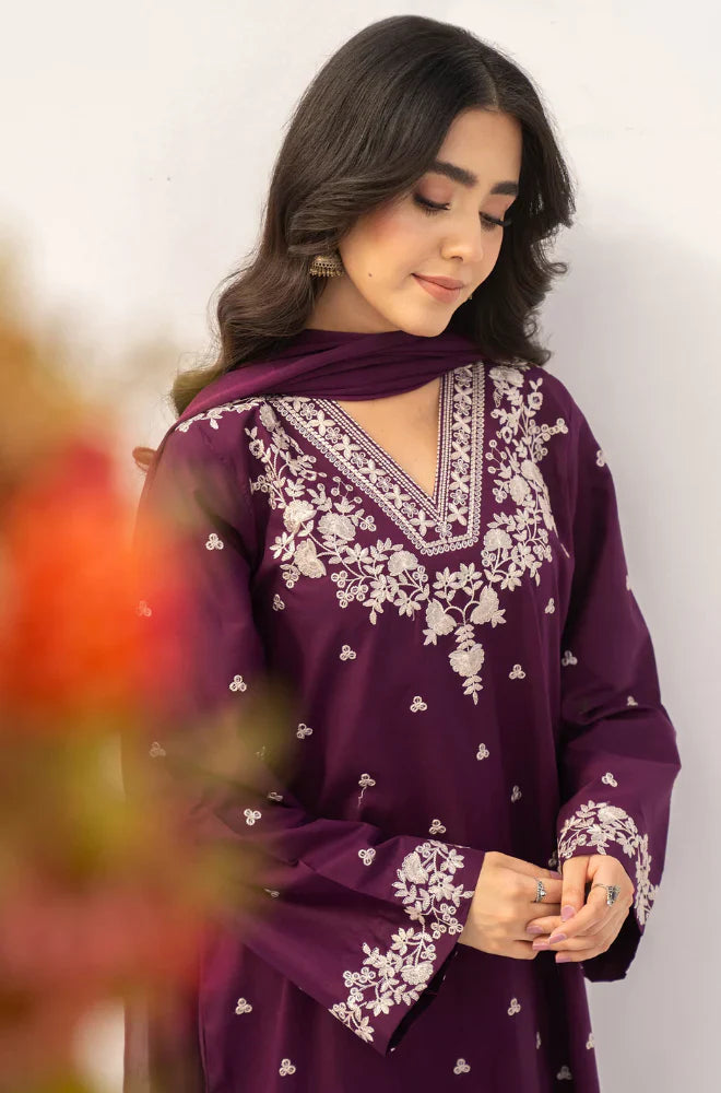 Summer 3PC Lawn Embroidered Suit - kp1112