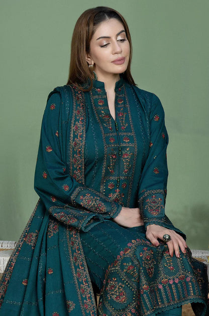 Winter 3PC Dhanak Embroidered Suit - kp3316