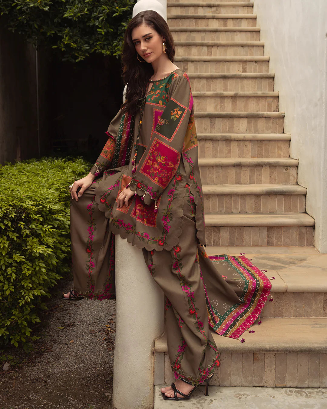 Summer 3PC Lawn Digital Print Dress - KP1141