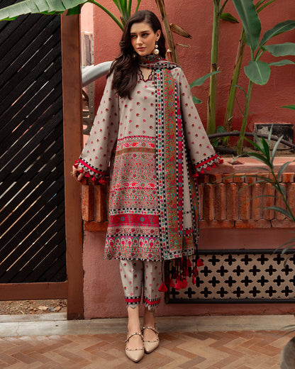 Winter 3PC Karandi Digital Print Dress - KP3390