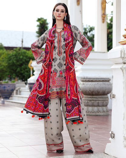 Winter 3PC Karandi Digital Print Dress - KP33400