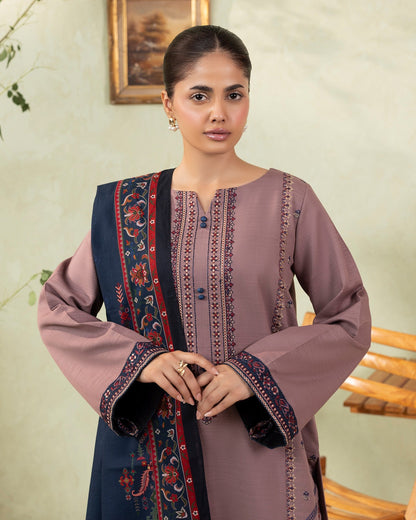 Winter 3PC Dhanak Embroidered Suit - kp33106