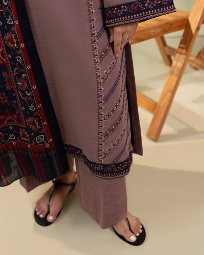 Winter 3PC Dhanak Embroidered Suit - kp33106