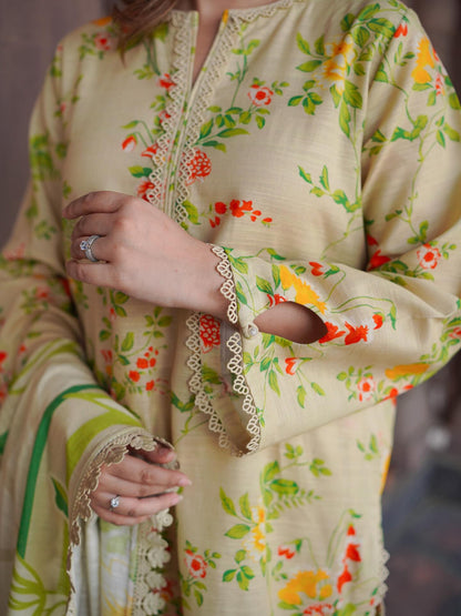 Winter 3PC Karandi Digital Print Dress - KP33121