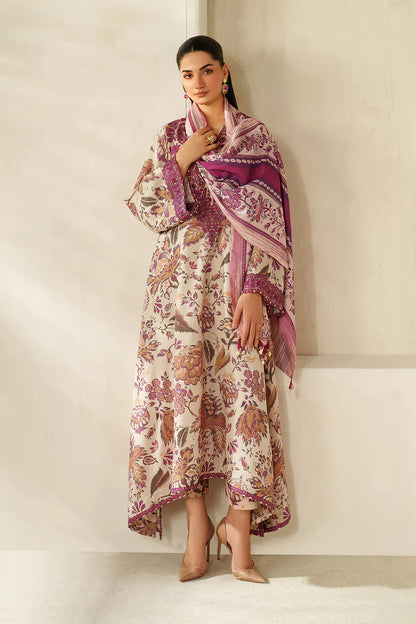 Winter 3PC Karandi Digital Print Dress - KP33147