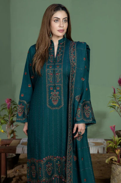 Winter 3PC Dhanak Embroidered Suit - kp3316