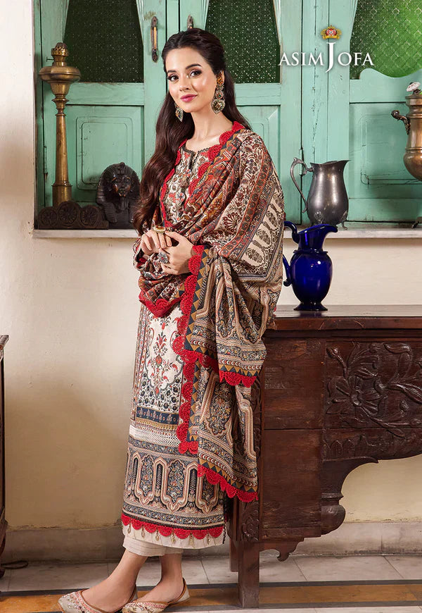 Winter 3PC Karandi Digital Print Dress - KP33114