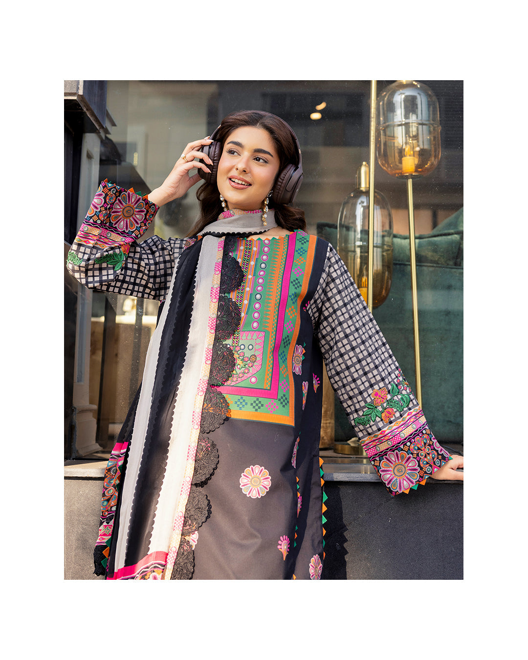 Summer 3PC Lawn Digital Print Dress - KP1166