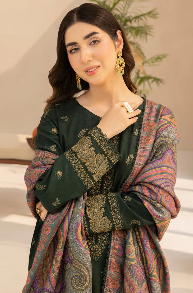 Winter 3PC Dhanak Embroidered Suit - kp3380